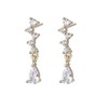 Atentuyi Tiny Cz Stud Earrings Gold Cz Drop Earrings Crystal