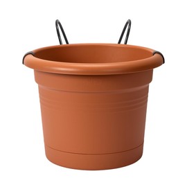 Elho Green Basics Potholder Allin1 Metal Planter, Mild Terra, 27 cm