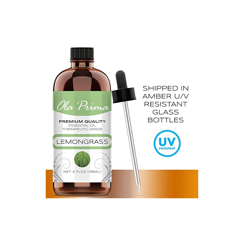Ola Prima Lemongrass Essential Oil 4 oz Lemon Grass Essential
