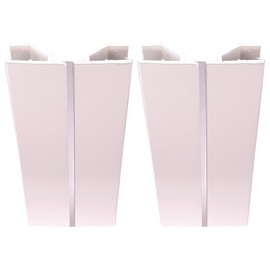 cyclingcolors 2 x Connectors for Skirting Board Kitchen Corner Plinth Panel Kitchen Base Inner Corners Outside Corners Furniture 80 mm White Multi-Angle