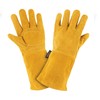 Truper GU-525, Guantes de carnaza, para argonero, puño de seguridad,
