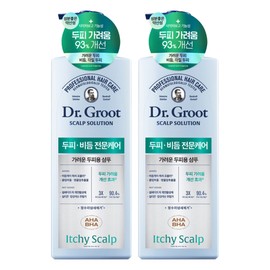 Dr. Groot Scalp Solution Shampoo for Itchy Scalp, 700ml, 2 Pieces / 닥터그루트 스칼프 솔루션 가려운 두피용 샴푸, 700ml, 2개