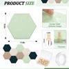 Mindsoft 16 Pcs Hexagon Cork Board for Walls with 50