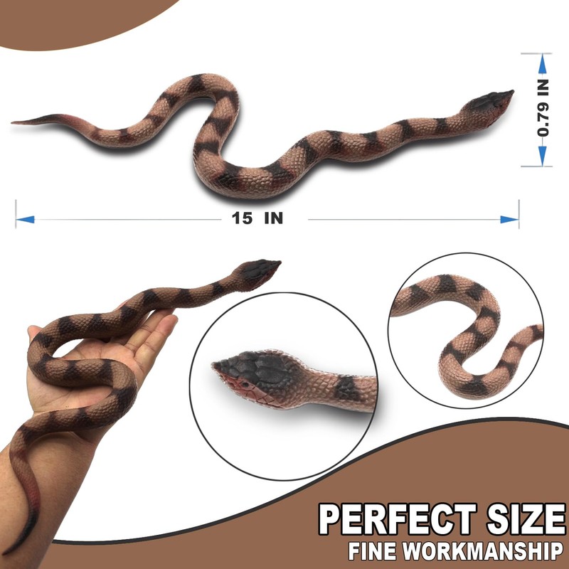 Rubber Snakes Fake Snake Rattlesnake - Realistic Keep Birds Away