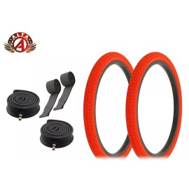 Alta BMX BICYCLE Infection FREESTYLE TIRE 20" x 1.75" RED 6PC HEAVYDUTY TUBE SET