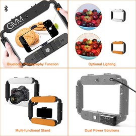 GVM LED Ring Light for Smartphone, 5600 K LED Video Light, Grip Smartphone Video Light Stabiliser, Handheld Influencer Accessories for Film, LED Video Photography, Smartphone, YouTube Photography