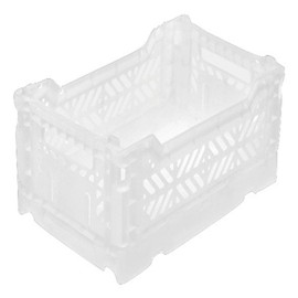 AYKASA Collapsible Storage Bin Container Basket Tote, Folding Basket Crate Container : Storage, Kitchen, Houseware Utility Basket Tote Crate Mini-Box (White)