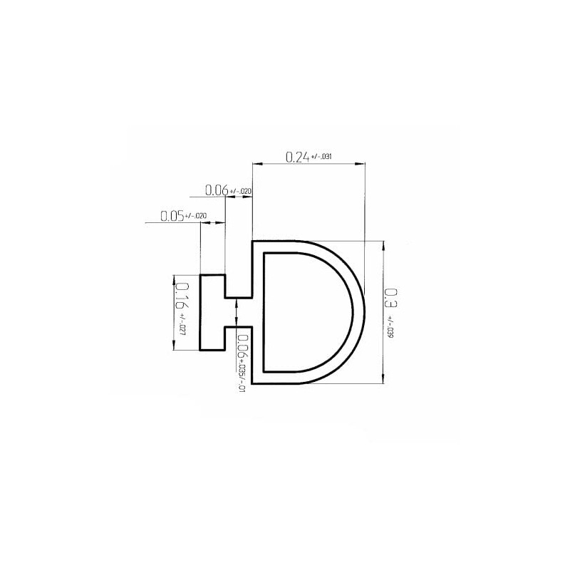 WRS Hollow Bulb Gasket Weather Stripping - 24 Ft Roll