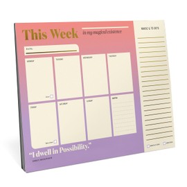 Knock Knock This Week In My Magical Existence: Inner-Truth Weekly Desktop Pad & Undated Planner for Weekly Productivity, 11 x 8.5-Inches