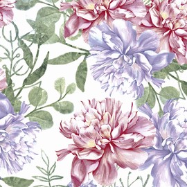 20 Napkins Flowers in Pastel | Spring | Summer | Table Decoration 33 x 33 cm