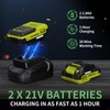 Leaf Blower, 21V Cordless Electric Blower with 2 2.0Ah Batteries