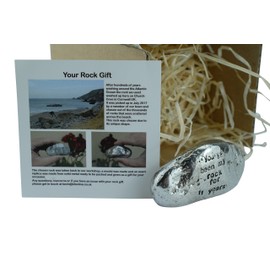 11th For Men or Women Ornament - You've Been My Rock For 11 Years - Solid Metal Heavy Rock