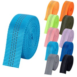AHANDMAKER 20 Yards 10 Colors Nylon Webbing Straps, 1 Inch Wide Heavy Duty Webbing Strap Roll Durable Nylon Ribbons for Mountain Climbing Firefighting Gear Backpacks Pet Harness DIY Crafts