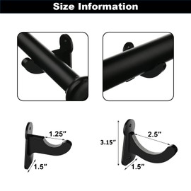 Cosmos 1 Set Acrylic Baseball Bat Wall Mount Holder Stand Horizontal Baseball Bat Display Rack Hanger Softball Bat Wall Mount for Memorabilia & Collectible, Fits to 2-5/8” Barrel (Solid Black)