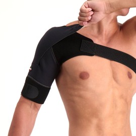 Gladiator Sports Shoulder Brace - Lightweight Bandage - Shoulder Strap - Shoulder Brace - Shoulder Support Shoulder Pain - Black