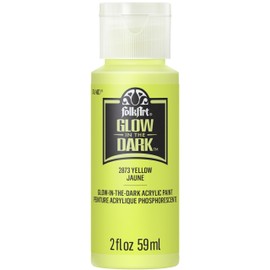 FolkArt Glow in the Dark Acrylic Paint (2 Ounce), Matte Yellow