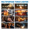 ZMQW Torch Lighter, Camping Lighter, Windproof Adjustable Red/Blue Big Jet