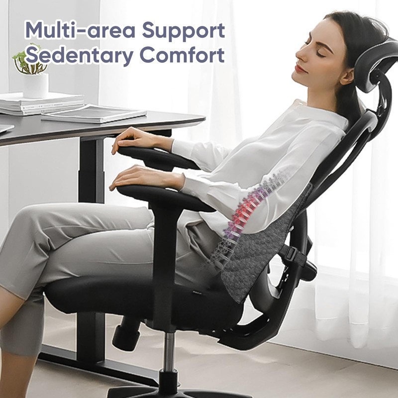 FOUXTEL Extra Large Lumbar Support Pillow for Recliner, 20"x14"x5.5" Back