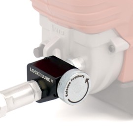 LockNLube Pressure Return Valve for Use with Cordless Grease Guns. No More Pressure Locks! Returns Grease to The Tube. Releases Hose backpressure.
