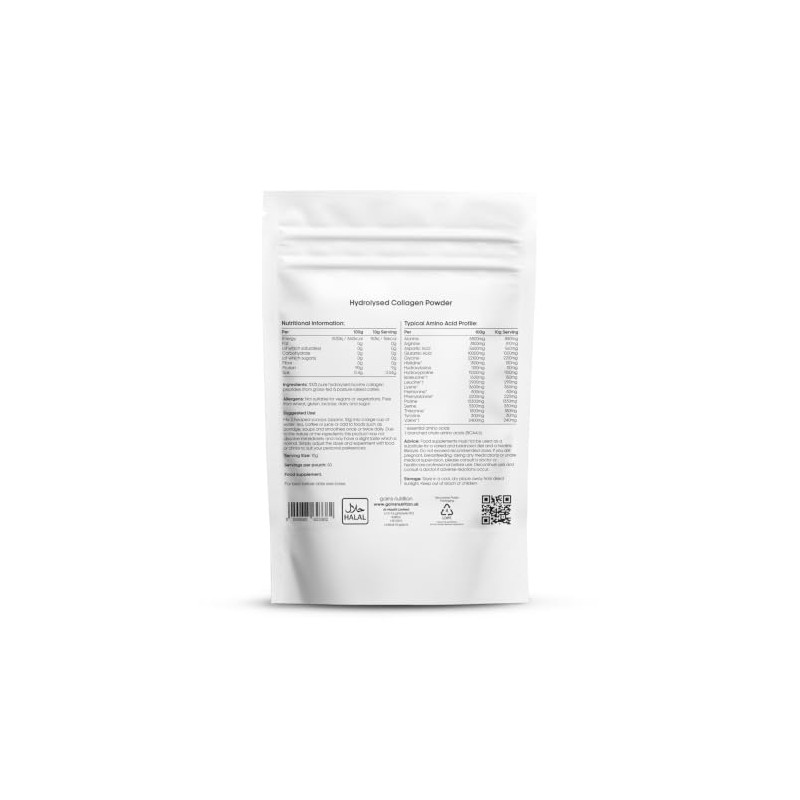 GN Hydrolysed Bovine Collagen Peptides Powder, Unflavoured, Type I and