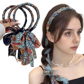 Pack of 3 Wide Headband Women's Bow Hair Band Rockabilly Headband Vintage Hair Accessories Headwear for Girls Women