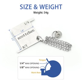 SCOTTCHEN Bench Grinder Safety Gauge, Stainless Steels Bench Grinder Safety Scale with Anti-lost Magnet-2 Pack