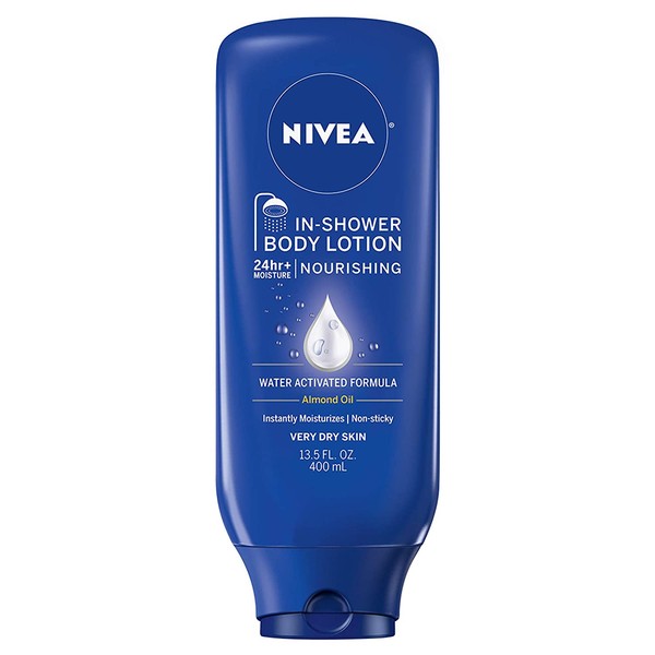 NIVEA Nourishing In-Shower Body Lotion - Non-Sticky For Dry to Very Dry Skin - 13.5 fl. oz. Bottle
