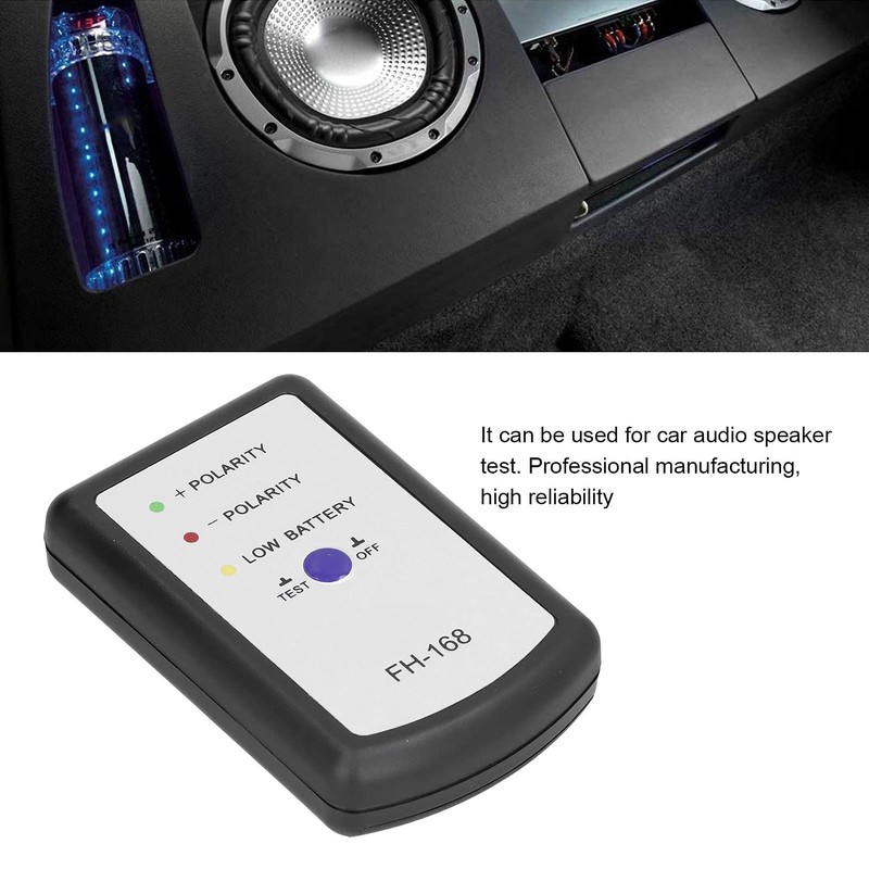 Automotive Speaker Polarity Tester, Positive Negative Polarity Phasemeter for Accurate