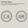 Tach Hour Meter LCD Display Round High Accuracy RPM Hour