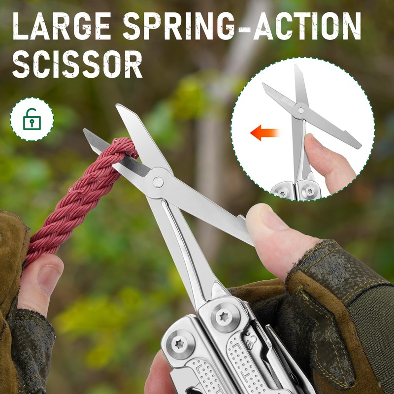 BIBURY Multitools, Multi Tool Foldable Pliers with Upgraded Saw, Large