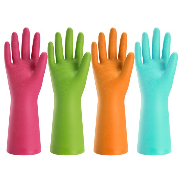 Bamllum Bamllum Rubber Cleaning Gloves for Kitchen - 4 Pairs