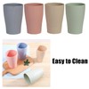 WANBY Wheat Straw Cup 4 Pcs Unbreakable and Reusable Drinking