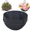 3PCS 14 Inch Round Hanging Basket Liners Fabric Hanging Plant