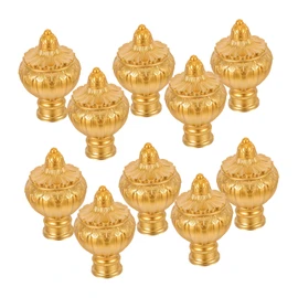 ABOOFAN 10pcs Vintage Curtain Rod End Caps for Rods Easy Installation Decorative Finials for Curtain Poles Decor Accessories