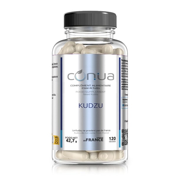 Kudzu Conua titré à 40% en ISOFLAVONES et en daidzéine Extrait Fortement Dosé Standardisé en ISOFLAVONES | Antioxydant Puissant | Pour 4 MOIS 120 JOURS | 120 Gélules | VEGAN PLUS