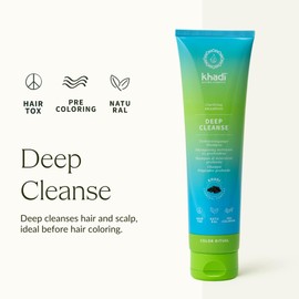 KHADI DEEP CLEANSE Ayurvedic Clarifying Shampoo - Intensive clarifying deep cleansing of hair & scalp - 100% natural & silicone-free - 5 fl oz