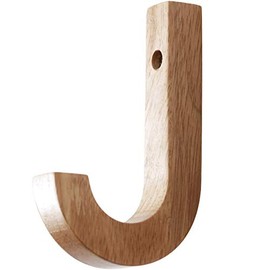Chiyami Wooden Wall Hook, Wall Hook, Drilled Hole, Hanger, Scandinavian Style, Stylish, Screws, High Load Capacity (Wood Color)