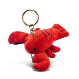 Puzzled Lobster Plush Keychain Stuffed Animal Toy - Soft Plush Ocean Life Animal Red Lobster Charm Keyring, Decorative Plush Toy Accessory Fun Buddy - 4 Inches