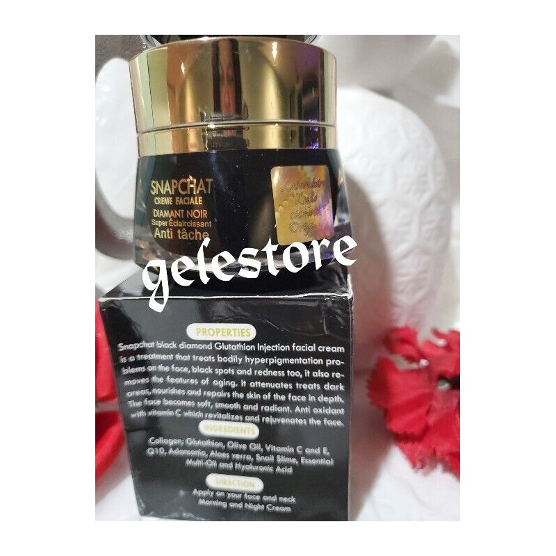 Luxe 1 Jar: Snaptchat BLACK DIAMOND Whitening Face CREAM. 50G
