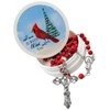 Westmon Works Cardinal Rosary Set with Rose Scented Wooden Beads
