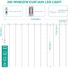 Clearhill 3 * 3Curtain String Lights, 300LED，Purple，8 Modes Fairy Hanging