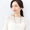 Cream Dot Necklace, Stainless Steel, Surgical Stainless Steel, Women's, Popular,