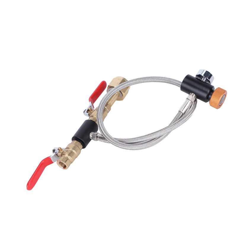 CO2 Universal External Hose Adapter G5/8-14 24in Dual Valve Soda