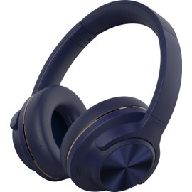 AVIOT WA-V1 High-Resolution Wireless Headphones with Adaptive Hybrid Noise Cancelling | Up to 120 Hours Playback | Superior Sound Quality and Comfort | Foldable Design (Navy)