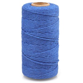 jijAcraft Blue Cotton String Twine 2mm x 100M Decorative Cord for Arts & Crafts, Decoration, Packing Cord