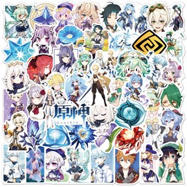100PCS Genshin Impact Stickers,Anime Stickers,Teens Boys and Girls Sticker Pack Vinyl Skateboard Guitar Door Laptop Luggage Car Bike Water Bottle Birthday Party Supplies Stickers