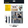 Securit Hexagon Shaped Wall Mounted Cork Board & Chalk Board