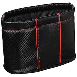 カーメイト(CARMATE) 車用 ゴミ箱 スリムダストミニ おもり付き カーボン調 レッド DZ329