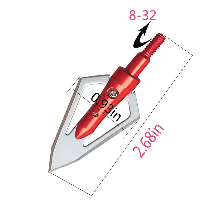 EOOENOON Hunting Broadheads 100 Grain, Archery Broadheads Screw-in Arrow Heads