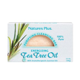 Natures Plus Purifying Cleansing Bar - With Energizing Tea Tree Oil & Aromatherapeutic Essential Oils - Promotes Skin Health - 100% Pure & Natural - 3.5 oz